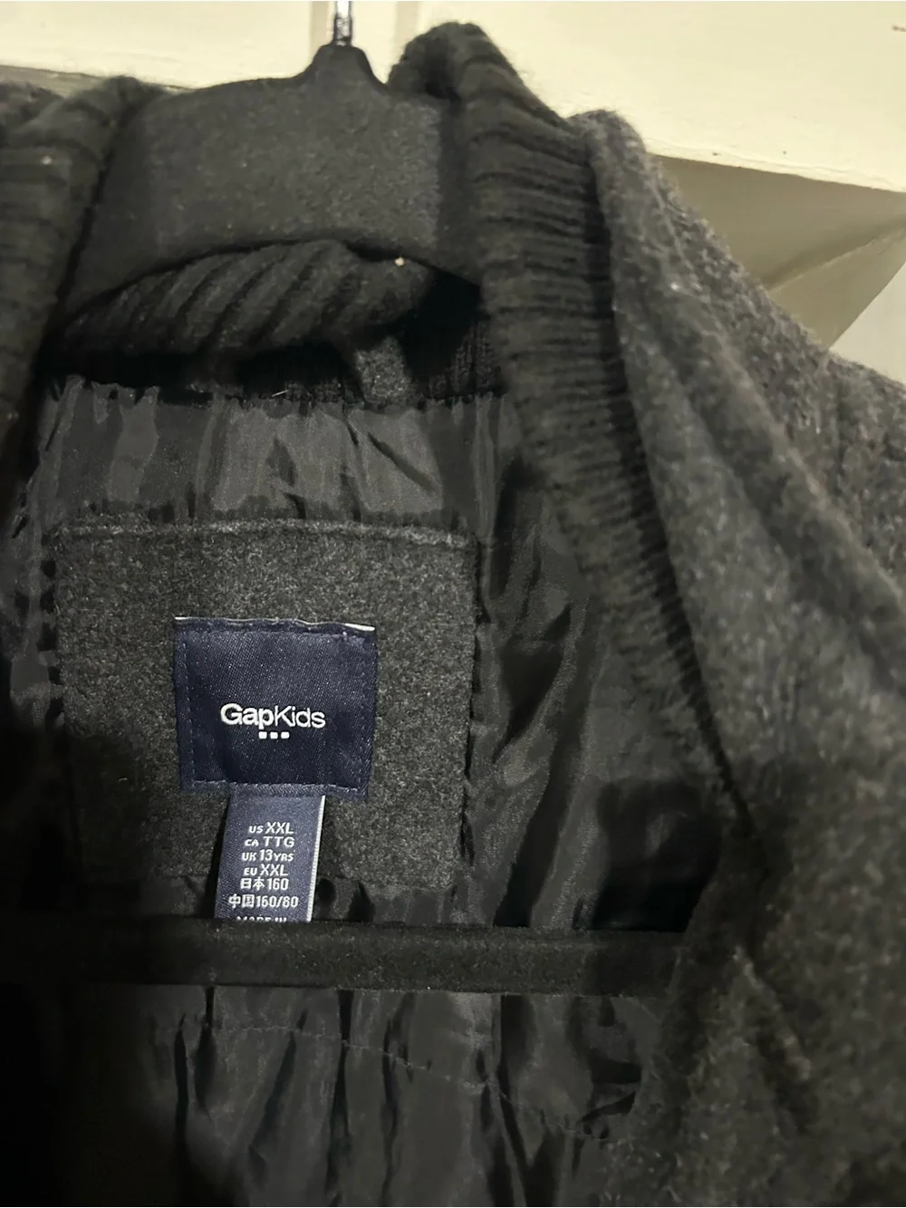 GAP Kids Charcoal Gray Military-Style Field Jacket